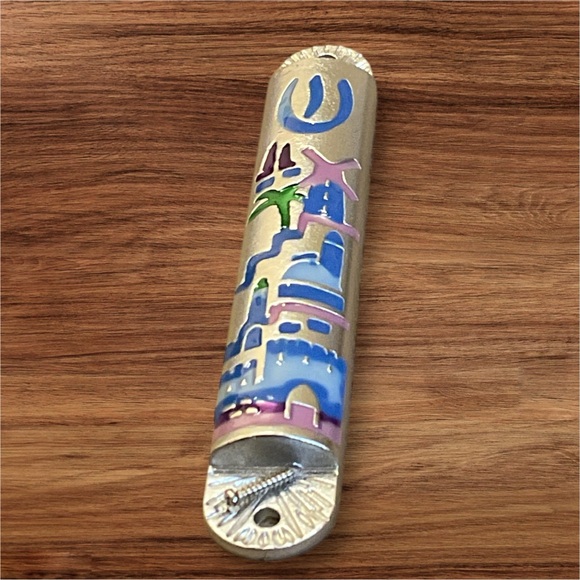 Jerusalem Landscape Mezuzah NWT - Picture 3 of 3